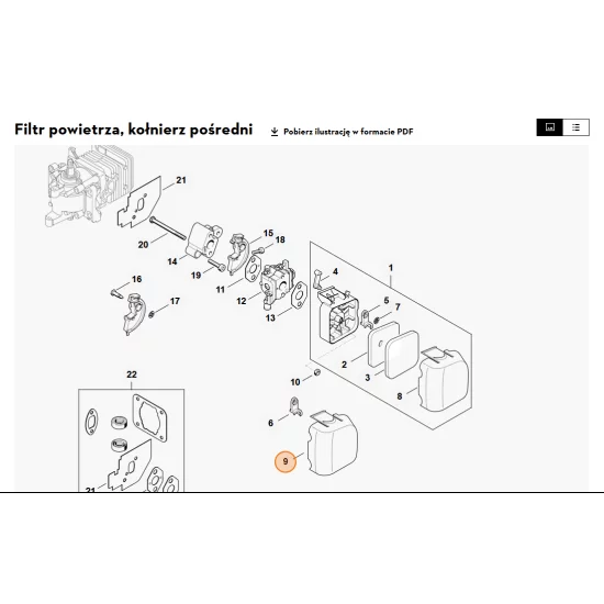 STIHL   Pokrywa filtra 4228 141 0500