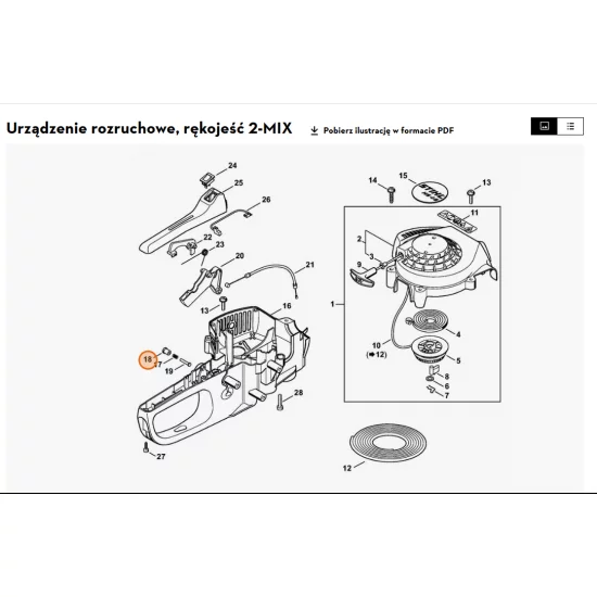 STIHL   Przycisk gazu rozruchowego 4228 182 9300