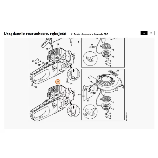 STIHL   Korpus rękojeści 4228 791 1000