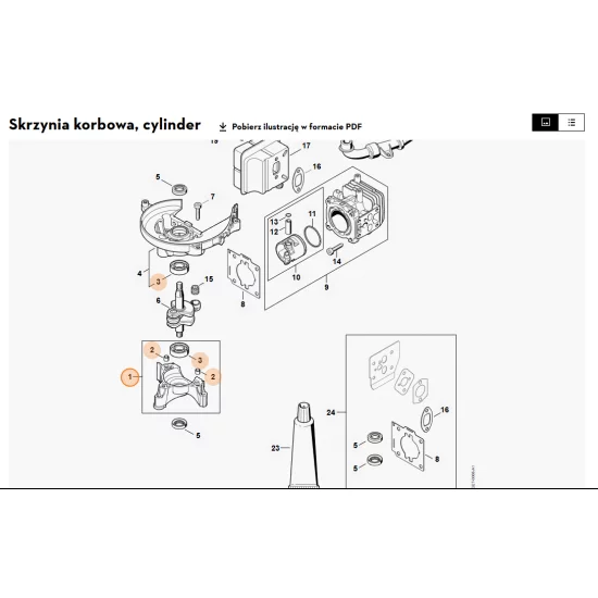 STIHL  Połówka skrzyni korbowej 4237 020 2902