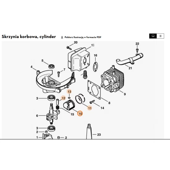 STIHL   Tłok Ø 34 mm 4237 030 2002