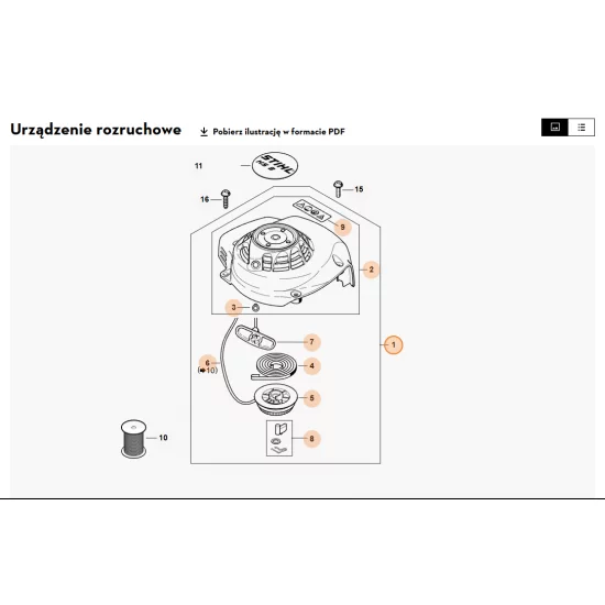 STIHL   Obudowa wentylatora z urządzeniem rozruchowym 4237 080 2113