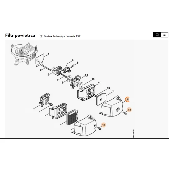 STIHL   Pokrywa filtra 4237 140 1003