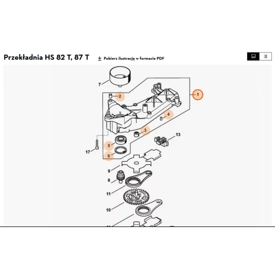 STIHL  Obudowa przekładni 4237 640 0500