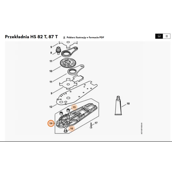 STIHL  Pokrywa przekładni 4237 640 5800