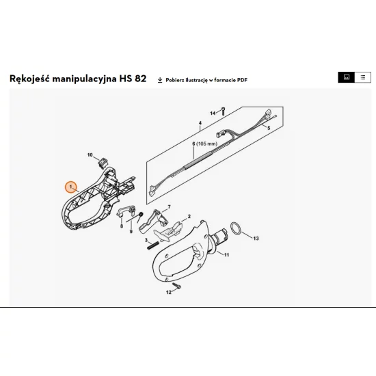 STIHL   Okładzina uchwytu 4237 791 0609