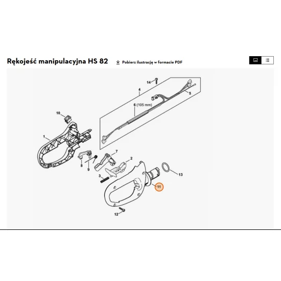 STIHL    Okładzina uchwytu 4237 791 0610