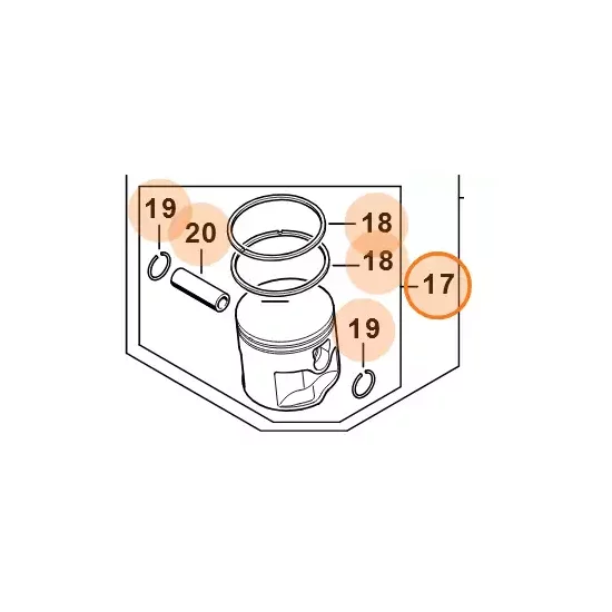 Tłok z pierśćieniami Ø 50 mm przecinarki STIHL TS 420
