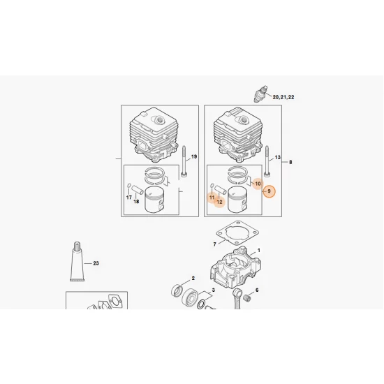 STIHL   Tłok Ø 34 mm 4241 030 2007