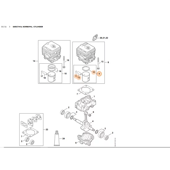 STIHL   Tłok Ø 34 mm 4241 030 2008