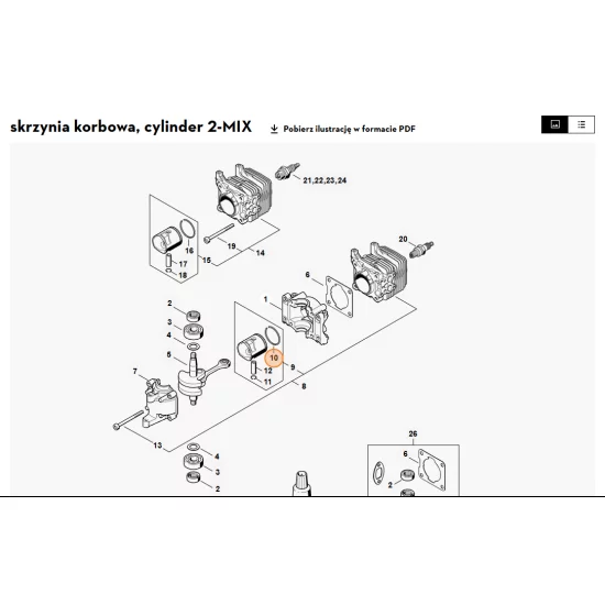 STIHL   Pierścień tłokowy Ø 34x1,2 mm 4241 034 3000