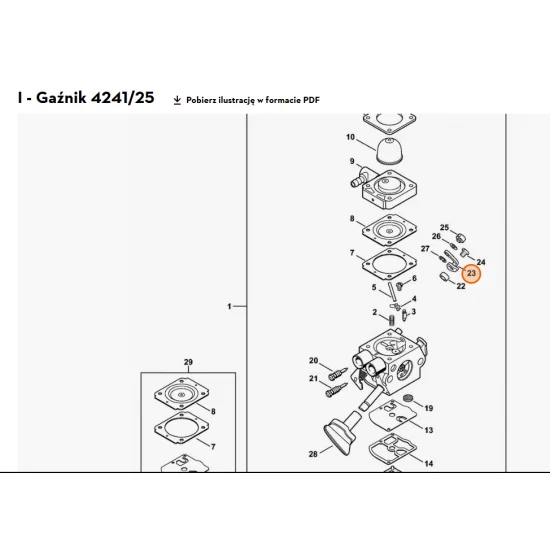 STIHL   Przysłona przepustnicy 4241 121 3501