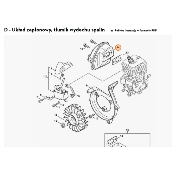 STIHL   Tłumik wydechu spalin 4241 140 0615