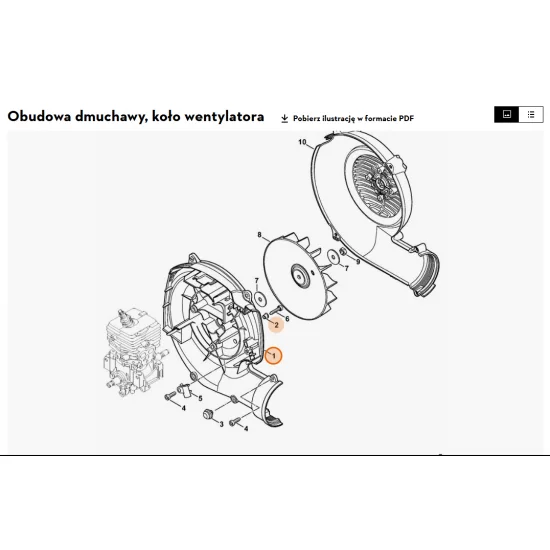 STIHL   Obudowa dmuchawy 4241 700 4112