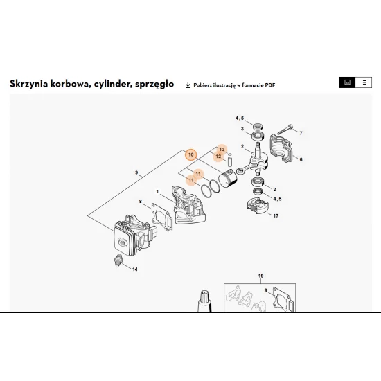 STIHL  Tłok Ø 33 mm 4242 030 2004