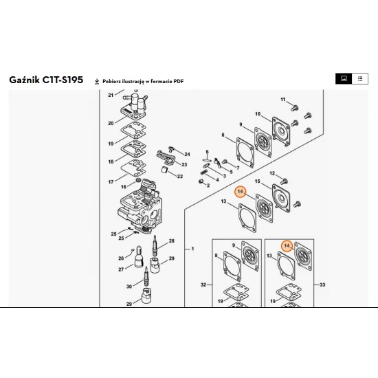 STIHL  Membrana sterująca 4242 121 4700