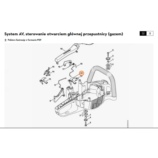 STIHL   Wałek przełącznika 4242 182 0901