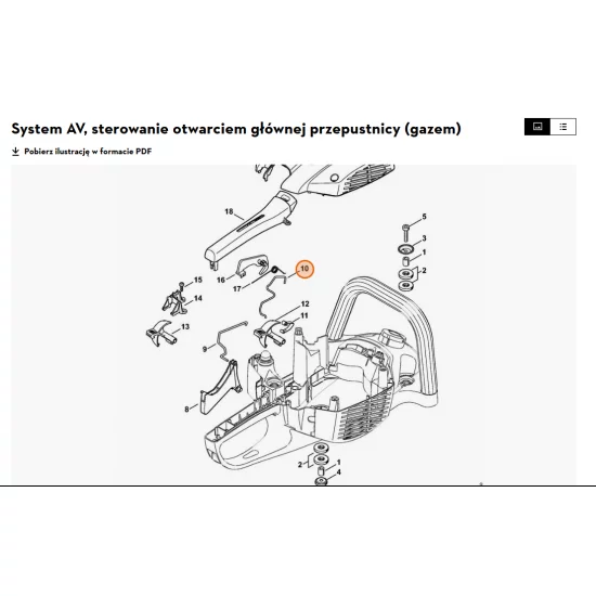 STIHL   Cięgno sterowania układem rozruchowym 4242 185 1900