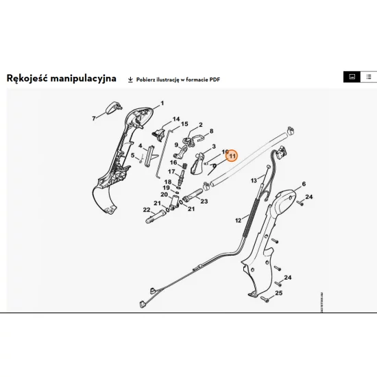 STIHL   Sprężyna ramieniowa 4244 182 4500