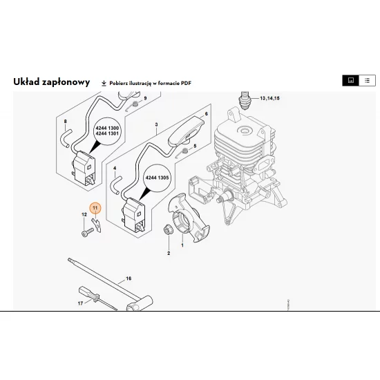 STIHL   Płaska wtyczka M 4244 431 2100