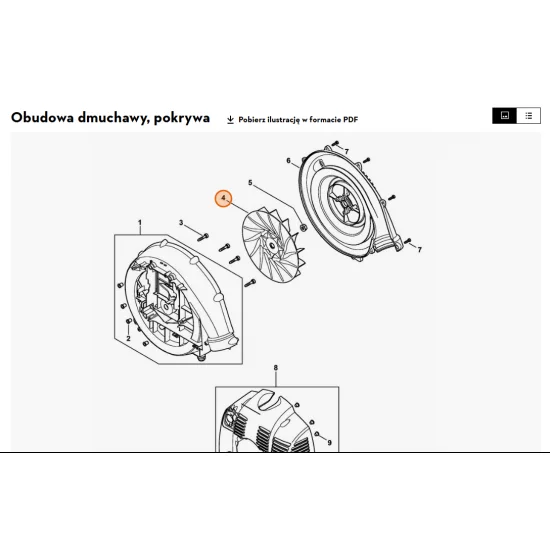 STIHL   Koło łopatkowe dmuchawy 4244 700 3406