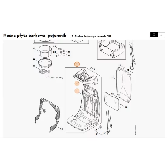 STIHL   Nośna płyta barkowa 4244 700 3803