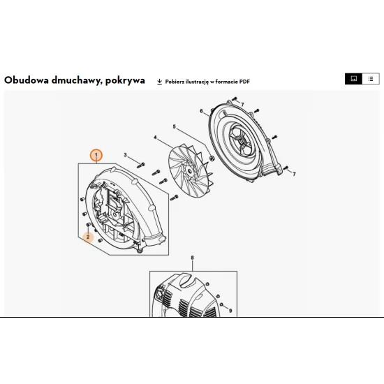 STIHL   Obudowa dmuchawy 4244 700 4109