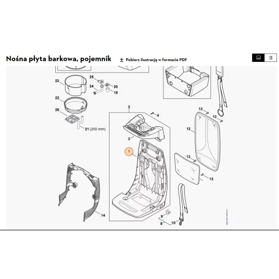 STIHL   Nośna płyta barkowa 4244 701 1805