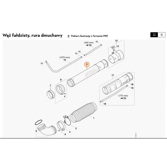 STIHL   Rura dmuchawy 4244 701 5404