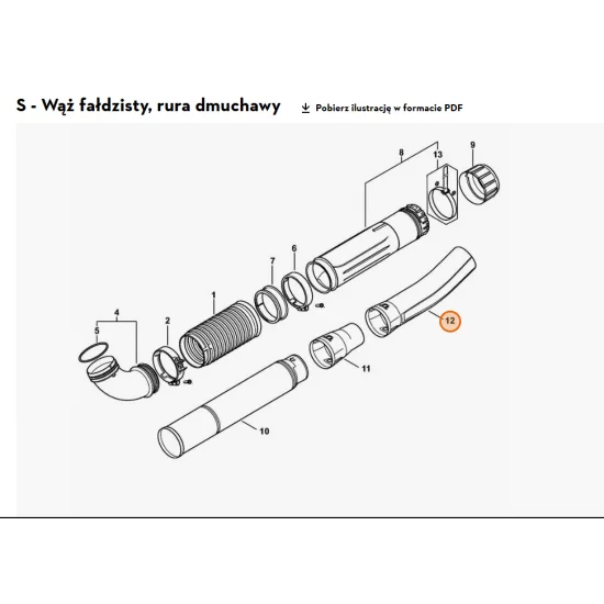 STIHL  Dysza okrągła zagięta 4244 708 6302