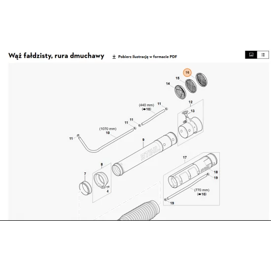 STIHL   Podwójna kratka odchylająca 4244 708 6600