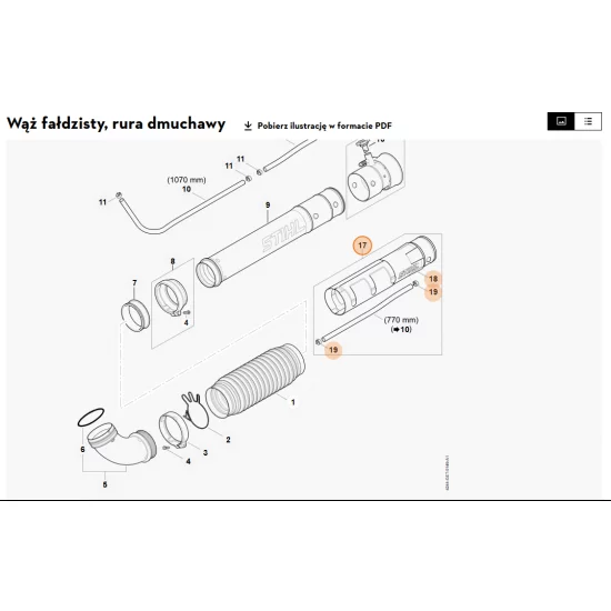 STIHL  Rurka przedłużająca 4244 770 0300