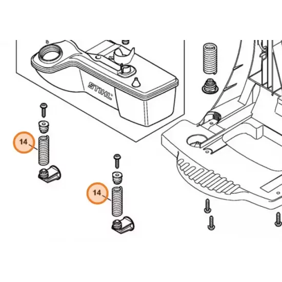 Sprężyna AV dmuchaw plecakowych STIHL BR 350 BR 430 BR 450 C-EF BR 450