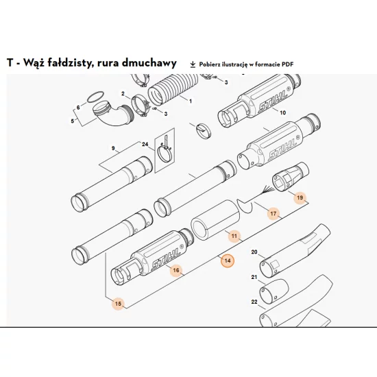 STIHL   Zestaw rury dmuchawy BR 500 4282 007 1012