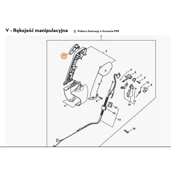 STIHL   Dźwignia nastawcza 4282 182 2900