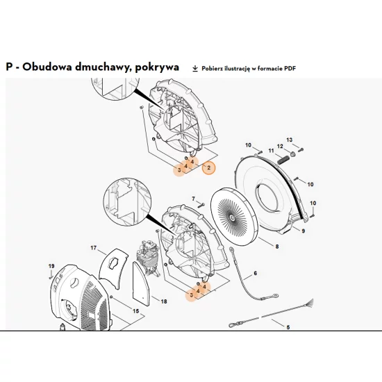 STIHL   Obudowa dmuchawy - wewnątrz 4282 700 4102