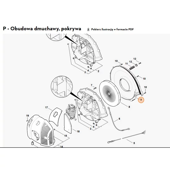 STIHL   Obudowa dmuchawy - zewnątrz 4282 701 0700