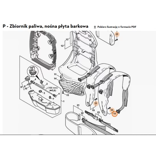 STIHL   Pas nośny, prawa strona 4282 710 9020