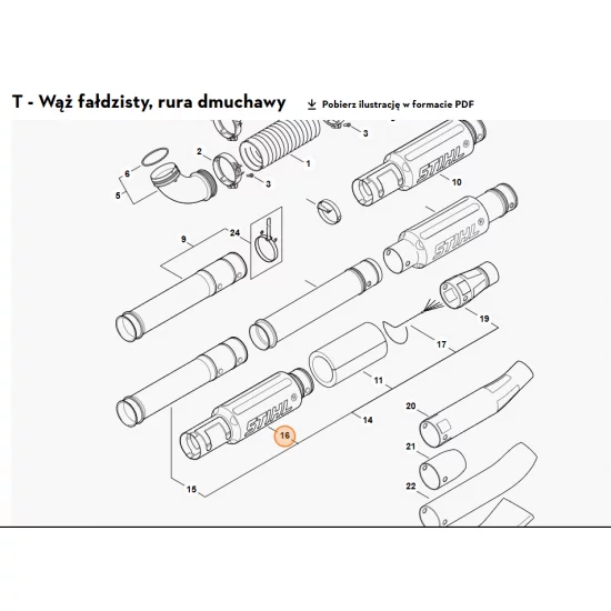 STIHL  Tłumik wylotu powietrza z dmuchawy 4282 780 8201