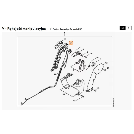 STIHL   Połówka okładziny rękojeści - strona wewnętrzna 4282 791 0810