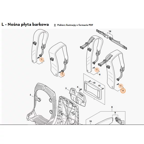 STIHL   Pas nośny, prawa strona 4283 710 9004