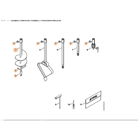 STIHL   Świder do otworów dla sadzonek 4311 680 2515