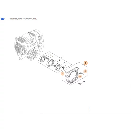 STIHL  Obudowa wentylatora 4313 080 1801