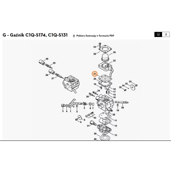 STIHL   Membrana sterująca 4314 121 4700