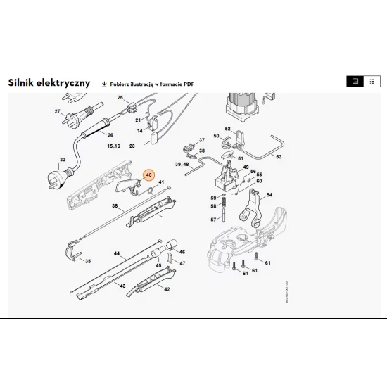 STIHL   Blokada dźwigni przełącznika 4812 435 6300