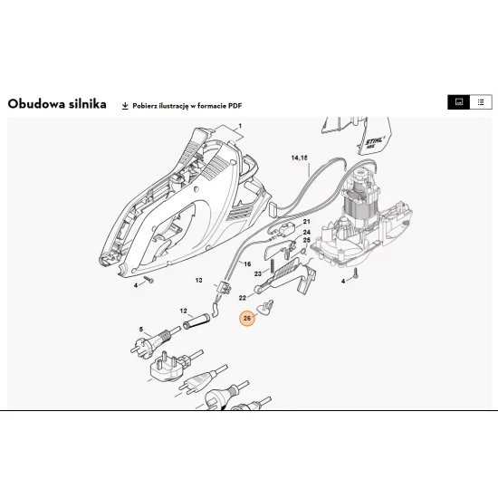 STIHL  Dźwignia blokady 4812 435 7300