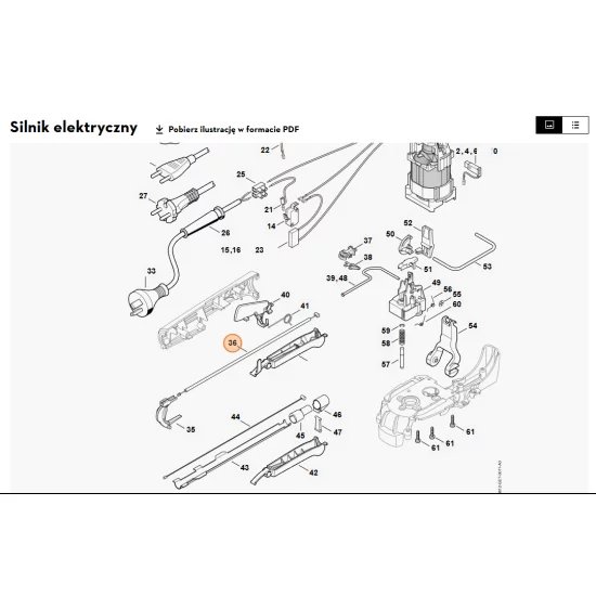 STIHL  Cięgło Bowdena 4812 790 2400