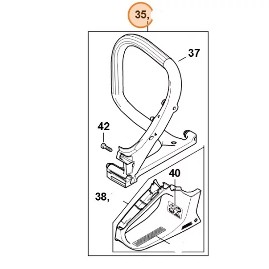 STIHL   Korpus rękojeści 1148 790 1001