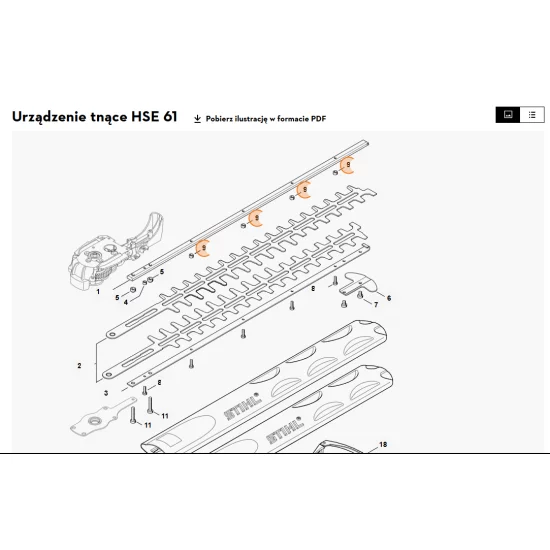 STIHL   Element ślizgowy 4,2x8x4,2 6010 648 6715