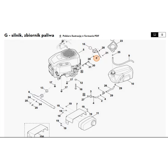 STIHL   Cięgno gazu 6140 180 1101